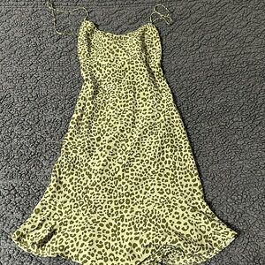 Cheetah print green Zara dress